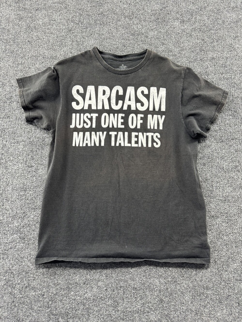 Sarcasm Just One Of My Many Talents Shirt Mens Medium Black Funny Graphic Tee